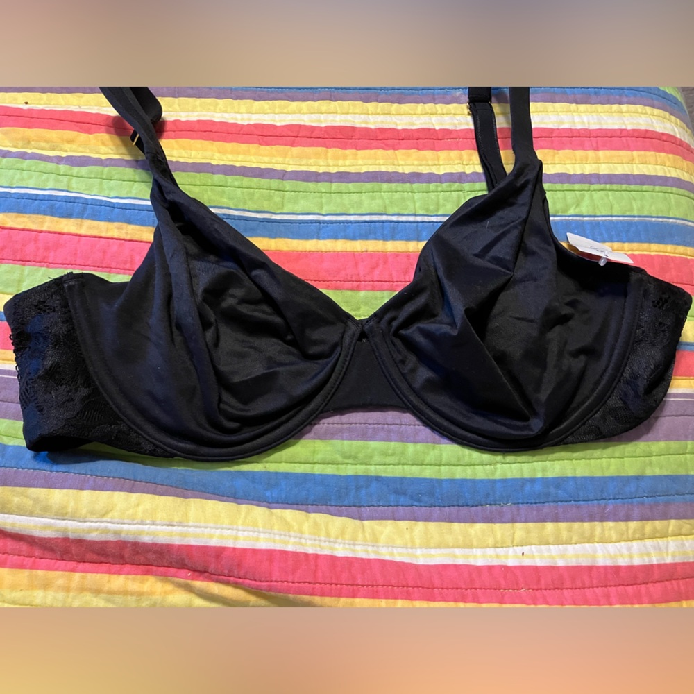 Soma Vanishing Back Full Coverage Black Women's Bra 36C NWT